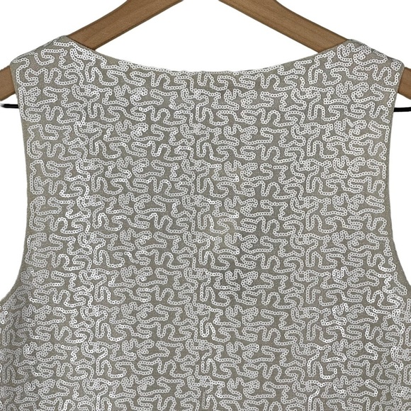 Joan Vass Sequin Tank Medium NWT Sparkle Shiny NYE Going Out New Years Eve Top - Picture 6 of 10